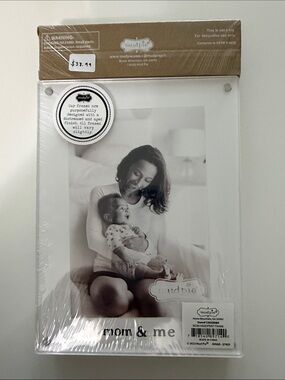 Mud Pie White Acrylic Mom & Me Photo Frame